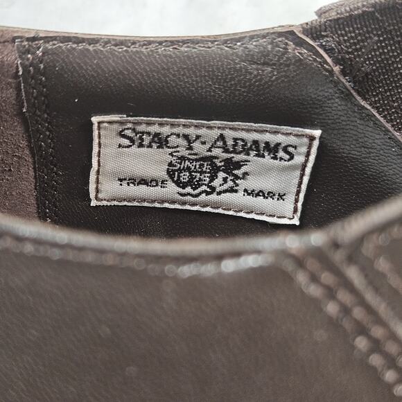Stacy Adams Mens 11.5D Brown Cap Toe Slip On Dress Shoes Leather Goodyear main image 11